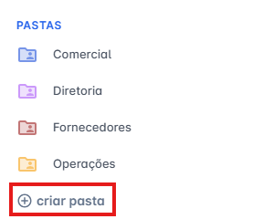 botão Nova Pasta